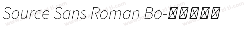 Source Sans Roman Bo字体转换